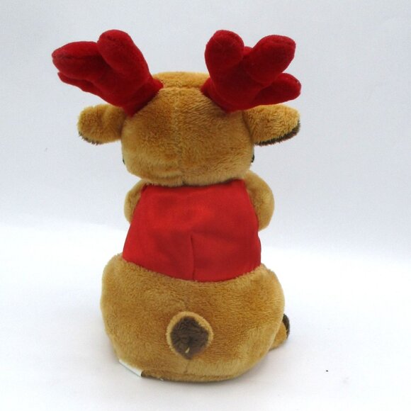 Singing Plush Reindeer Toy With Saxophone & Red Sunglasses - Picture 3 of 5
